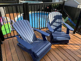 blue reclining adirondack chairs