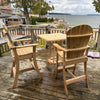 Wooden Bar Height Bistro Set for 2 with 30" Pedestal Table