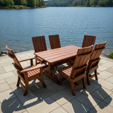 Wooden Modern Dining Set for 6 with 6' Table
