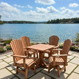 Dining Set for 4 with Pedestal Table