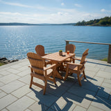 Dining Set for 4 with 4' Trestle Table