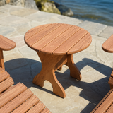 Wooden 24" Round Side Table