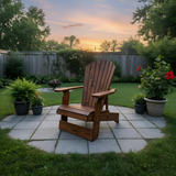 Wooden Royal Upright Reclining Adirondack Chair, easiest to get in and out of, partial kit(Large)