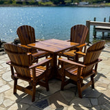 Dining Set for 4 with Pedestal Table