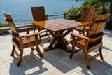 Wooden Modern Dining Set for 4 with Pedestal Table