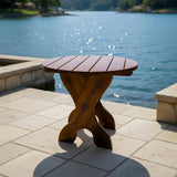 Wooden 24" Round Side Table