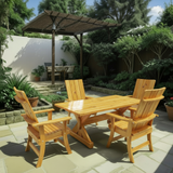 Wooden Modern Dining Set for 4 with 4' Table