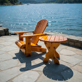 Wooden 24" Round Side Table