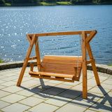 Wooden Family Porch Swing with Frame