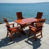 Wooden Modern Dining Set for 4 with 4' Table