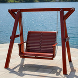 Wooden Lovers Porch Swing with Frame