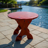 Wooden 24" Round Side Table