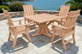 Wooden Modern Dining Set for 4 with Pedestal Table