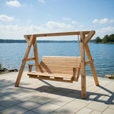 Wooden Family Porch Swing with Frame