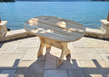 Wooden Oval Side Table