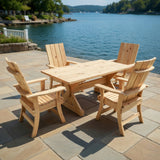 Wooden Modern Dining Set for 4 with 6' Table