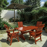 Wooden Modern Dining Set for 4 with 4' Table
