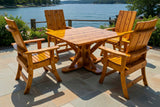 Wooden Modern Dining Set for 4 with Pedestal Table