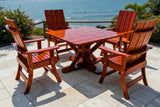 Wooden Modern Dining Set for 4 with Pedestal Table