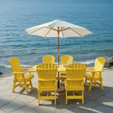 Poly-Luxe Dining Set for 6 with 6' Trestle Table