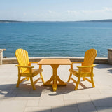 Poly-Luxe Dining Set for 2 with Pedestal Table