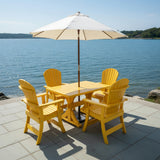 Poly-Luxe Dining Set for 4 with 4' Trestle Table