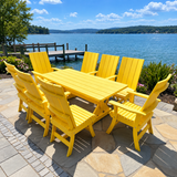 Poly-Luxe Modern Dining Set for 8 with 6' Table