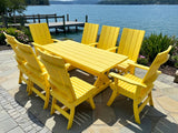 Poly-Luxe Modern Dining Set for 8 with 6' Table