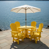 Poly-Luxe Dining Set for 4 with Pedestal Table