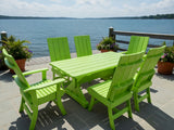 Poly-Luxe Modern Dining Set for 6 with 5' Table
