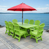 Poly-Luxe Dining Set for 8 with 6' Trestle Table