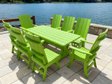 Poly-Luxe Modern Dining Set for 8 with 6' Table