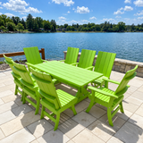 Poly-Luxe Modern Dining Set for 8 with 6' Table