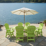Poly-Luxe Dining Set for 6 with 6' Trestle Table