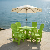 Poly-Luxe Dining Set for 4 with Pedestal Table