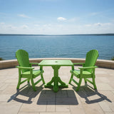 Poly-Luxe Dining Set for 2 with Pedestal Table