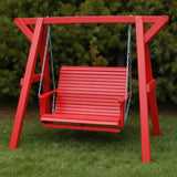 Poly-Luxe Lovers Porch Swing with Frame