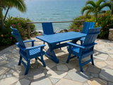 Poly-Luxe Modern Dining Set for 4 with 5' Table