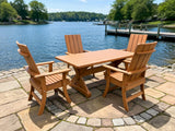 Poly-Luxe Modern Dining Set for 4 with 6' Table