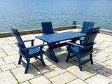 Poly-Luxe Modern Dining Set for 4 with 6' Table