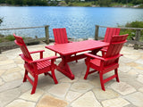 Poly-Luxe Modern Dining Set for 4 with 5' Table
