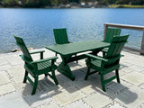 Poly-Luxe Modern Dining Set for 4 with 6' Table