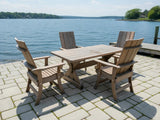 Poly-Luxe Modern Dining Set for 4 with 6' Table
