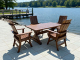 Poly-Luxe Modern Dining Set for 4 with 5' Table