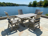 Poly-Luxe Modern Dining Set for 4 with 5' Table