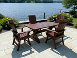 Poly-Luxe Modern Dining Set for 4 with 5' Table