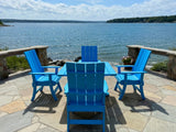 Poly-Luxe Modern Dining Set for 4 with Pedestal Table