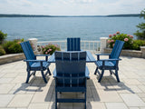 Poly-Luxe Modern Dining Set for 4 with Pedestal Table