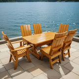 Wooden Modern Dining Set for 6 with 6' Table