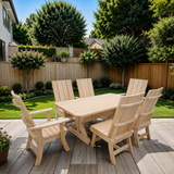 Wooden Modern Dining Set for 6 with 5' Table